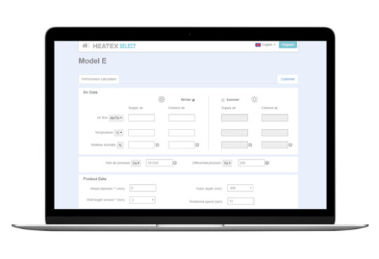 Laptop with Heatex Select Software