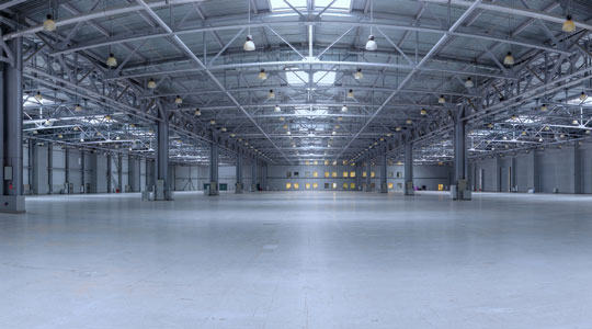 Large industrial hall