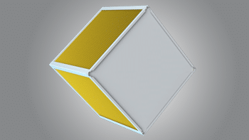 grey and golden crossflow heat exchanger